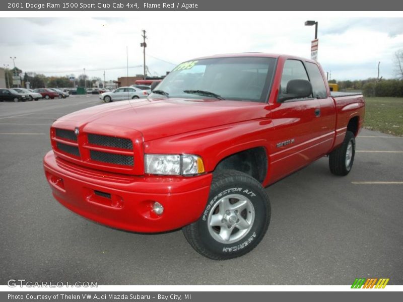 Front 3/4 View of 2001 Ram 1500 Sport Club Cab 4x4