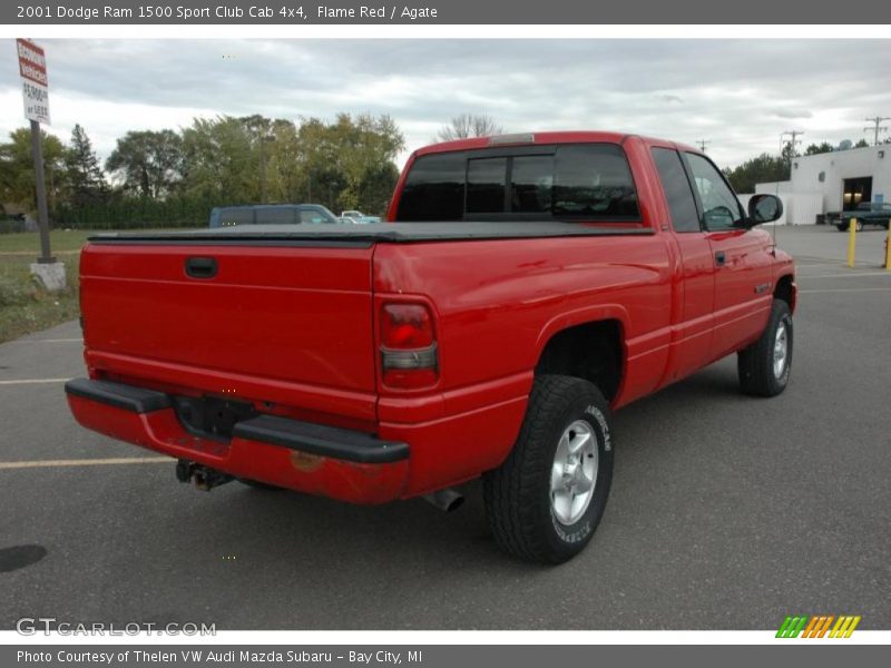 Flame Red / Agate 2001 Dodge Ram 1500 Sport Club Cab 4x4