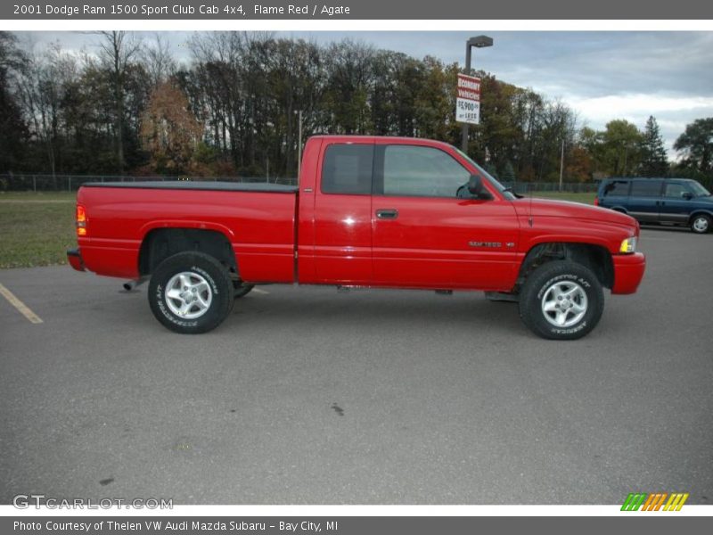 Flame Red / Agate 2001 Dodge Ram 1500 Sport Club Cab 4x4