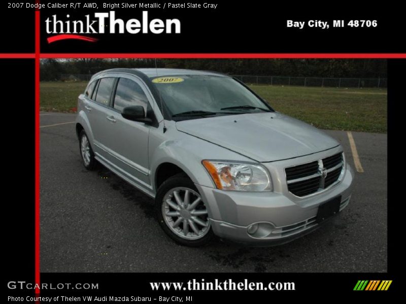 Bright Silver Metallic / Pastel Slate Gray 2007 Dodge Caliber R/T AWD