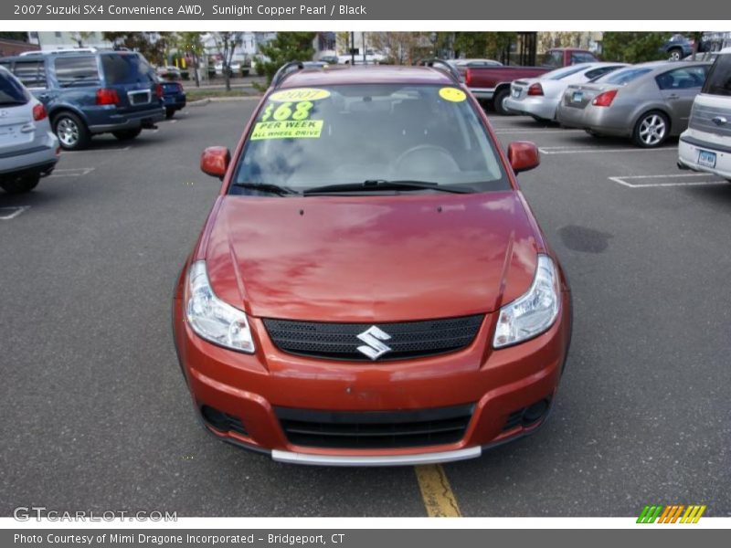 Sunlight Copper Pearl / Black 2007 Suzuki SX4 Convenience AWD