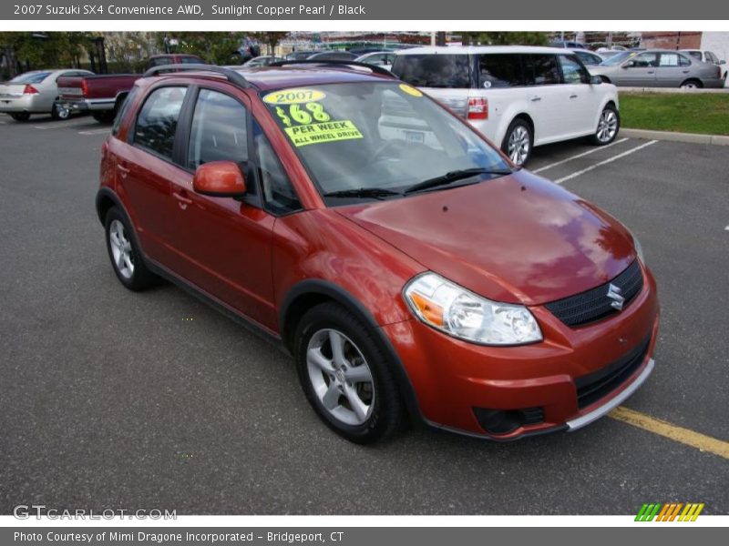 Sunlight Copper Pearl / Black 2007 Suzuki SX4 Convenience AWD