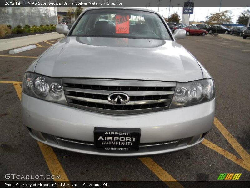 Brilliant Silver Metallic / Graphite 2003 Infiniti M 45 Sport Sedan