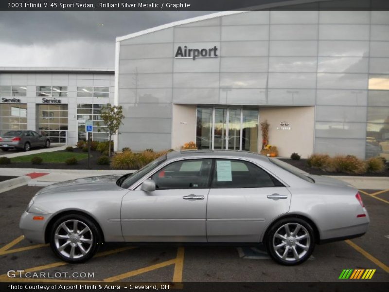 Brilliant Silver Metallic / Graphite 2003 Infiniti M 45 Sport Sedan