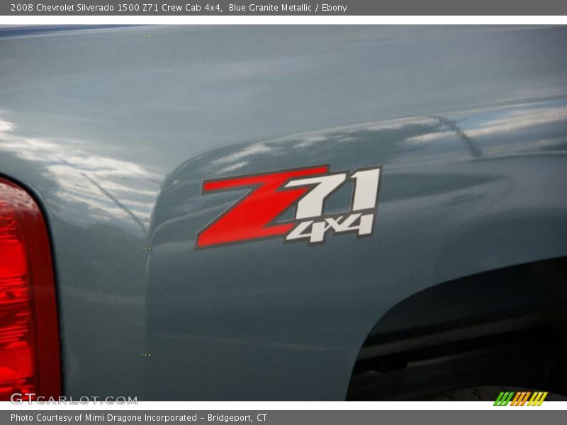 Blue Granite Metallic / Ebony 2008 Chevrolet Silverado 1500 Z71 Crew Cab 4x4