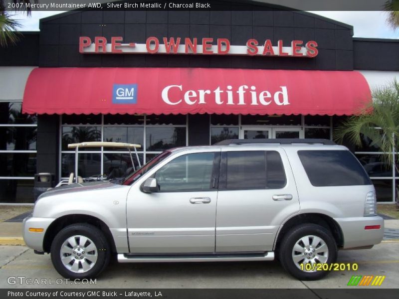 Silver Birch Metallic / Charcoal Black 2007 Mercury Mountaineer AWD