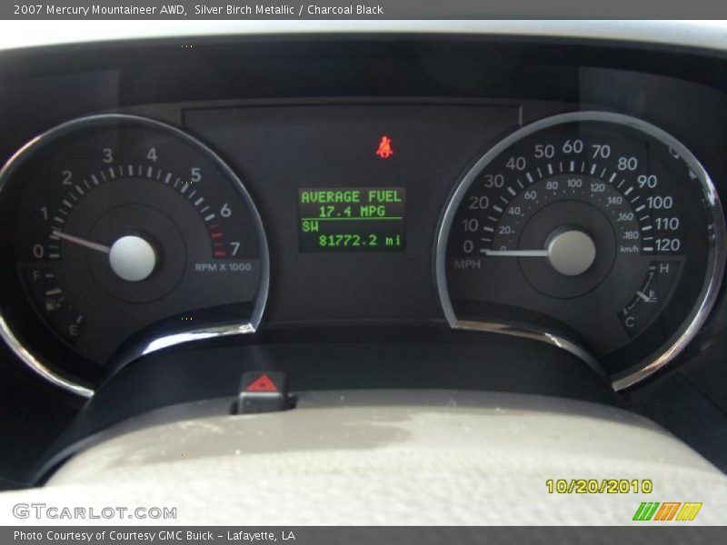 Silver Birch Metallic / Charcoal Black 2007 Mercury Mountaineer AWD