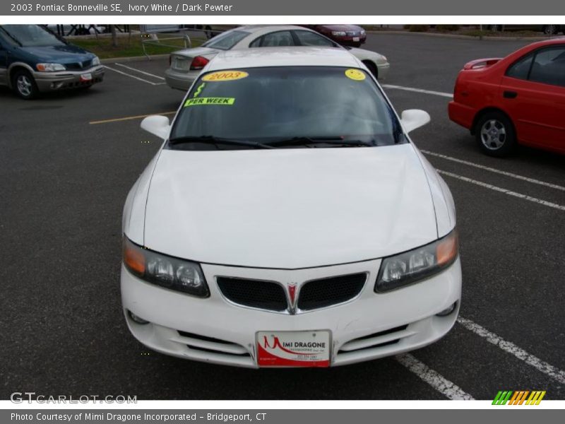 Ivory White / Dark Pewter 2003 Pontiac Bonneville SE