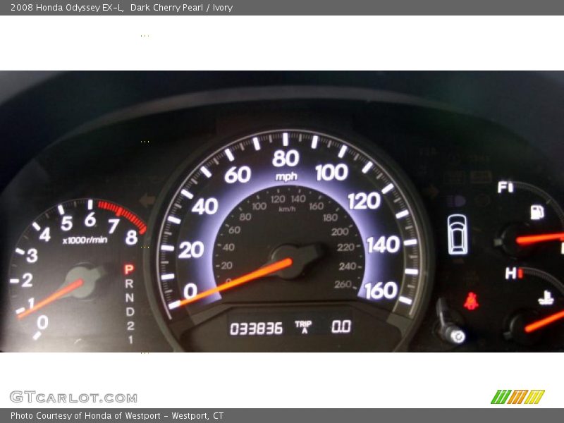 Dark Cherry Pearl / Ivory 2008 Honda Odyssey EX-L