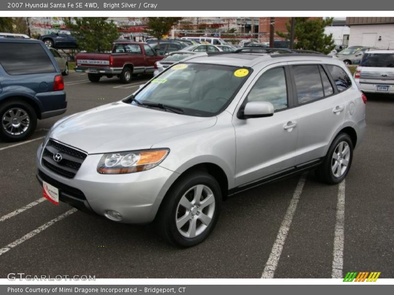 Bright Silver / Gray 2007 Hyundai Santa Fe SE 4WD