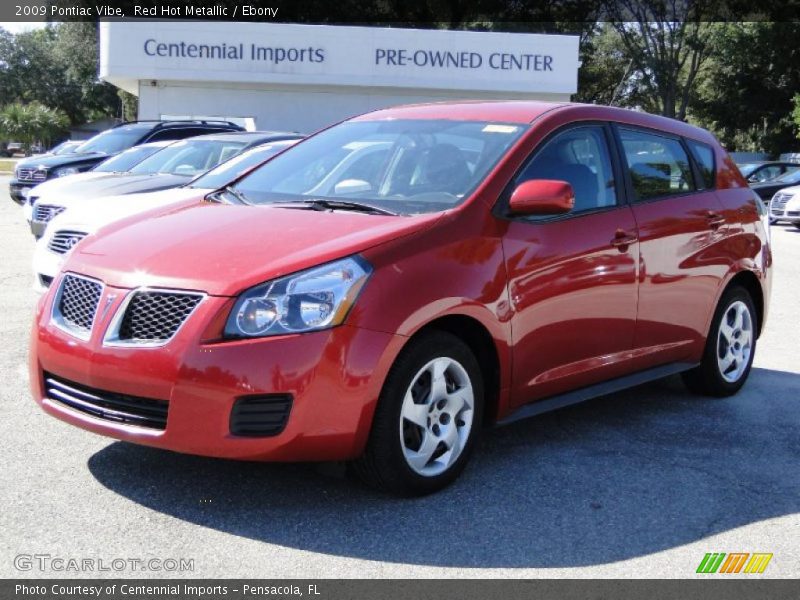 Red Hot Metallic / Ebony 2009 Pontiac Vibe