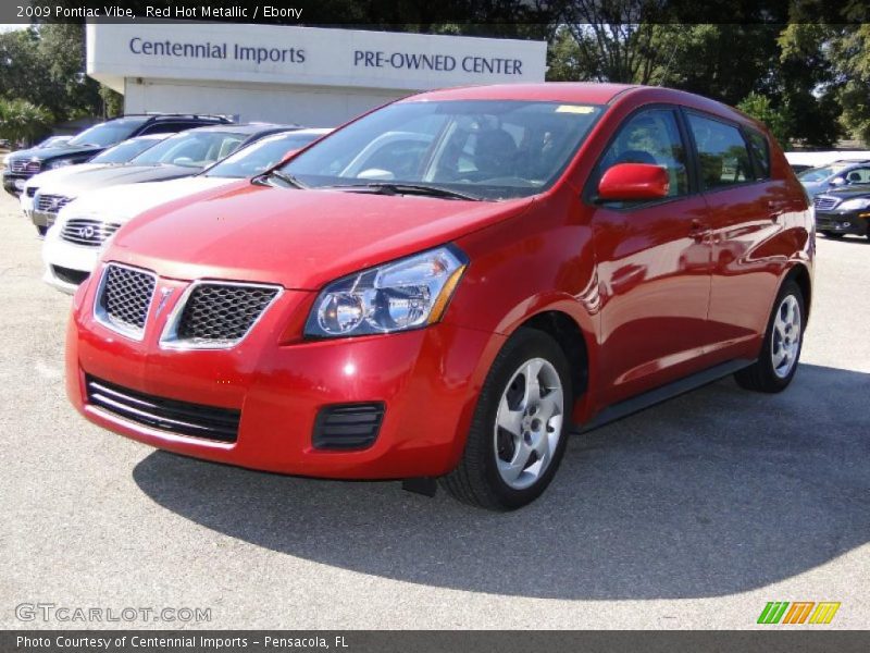 Red Hot Metallic / Ebony 2009 Pontiac Vibe