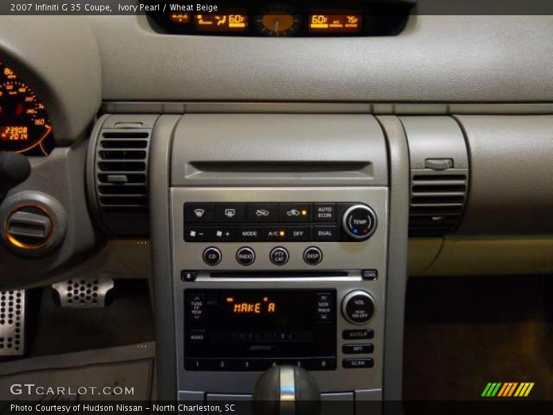 Ivory Pearl / Wheat Beige 2007 Infiniti G 35 Coupe