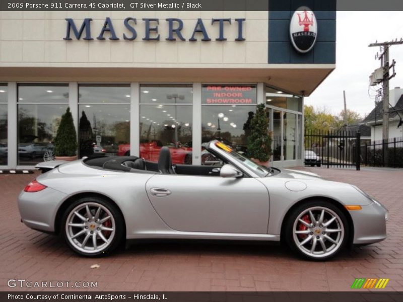 GT Silver Metallic / Black 2009 Porsche 911 Carrera 4S Cabriolet