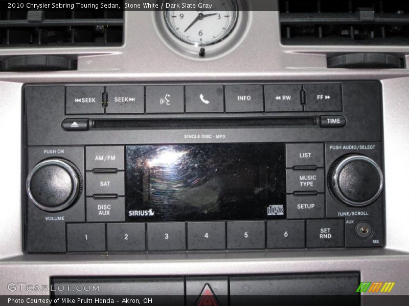 Controls of 2010 Sebring Touring Sedan