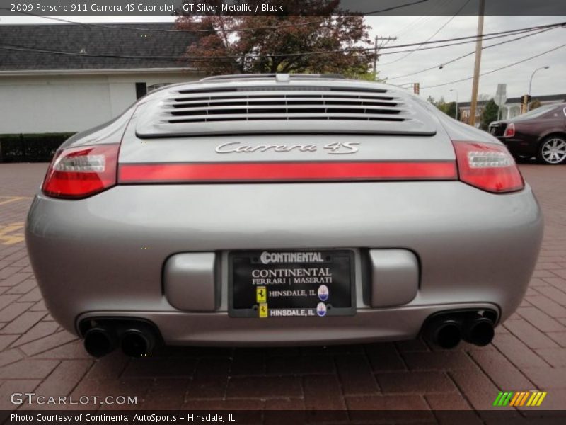 GT Silver Metallic / Black 2009 Porsche 911 Carrera 4S Cabriolet