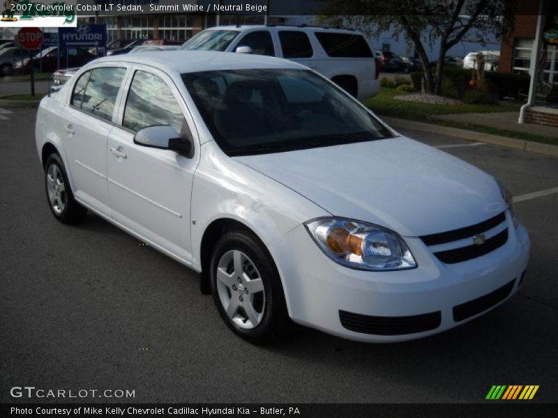 Summit White / Neutral Beige 2007 Chevrolet Cobalt LT Sedan