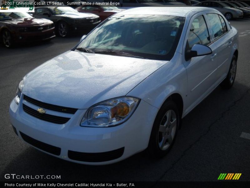 Summit White / Neutral Beige 2007 Chevrolet Cobalt LT Sedan