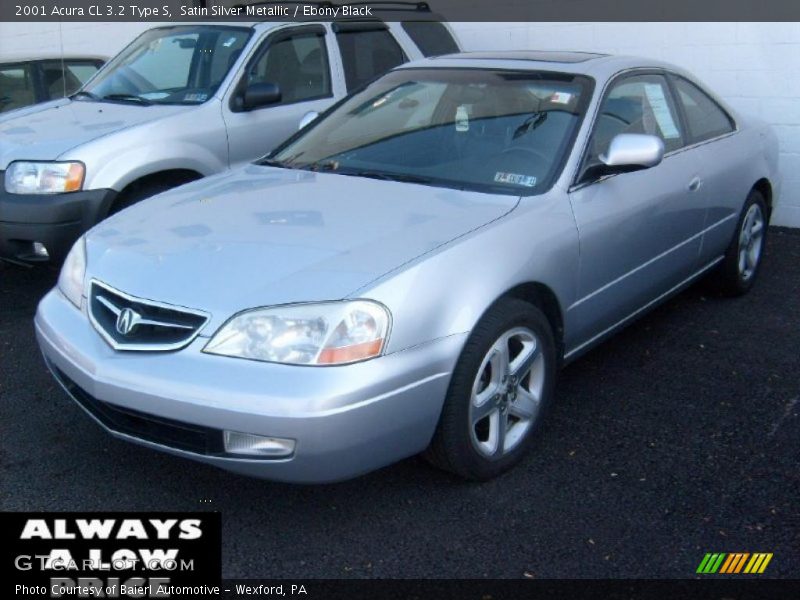 Satin Silver Metallic / Ebony Black 2001 Acura CL 3.2 Type S