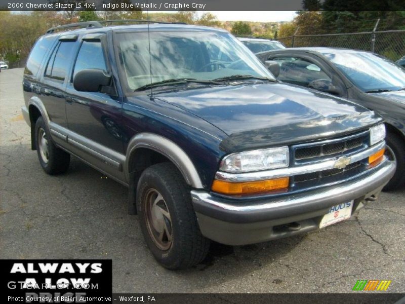 Indigo Blue Metallic / Graphite Gray 2000 Chevrolet Blazer LS 4x4