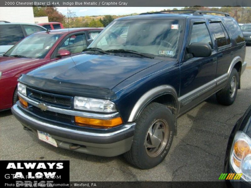 Indigo Blue Metallic / Graphite Gray 2000 Chevrolet Blazer LS 4x4