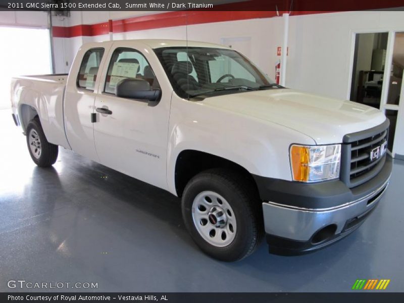 Summit White / Dark Titanium 2011 GMC Sierra 1500 Extended Cab