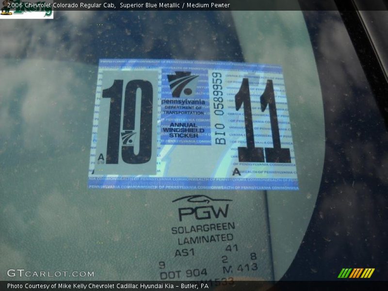 Superior Blue Metallic / Medium Pewter 2006 Chevrolet Colorado Regular Cab