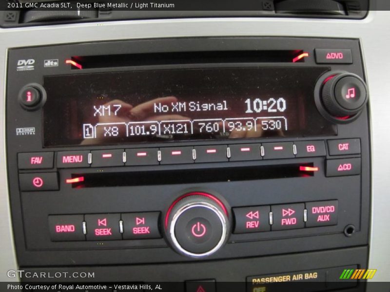 Controls of 2011 Acadia SLT