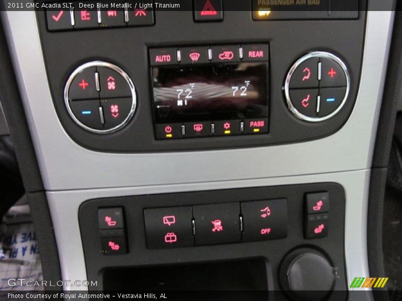 Controls of 2011 Acadia SLT