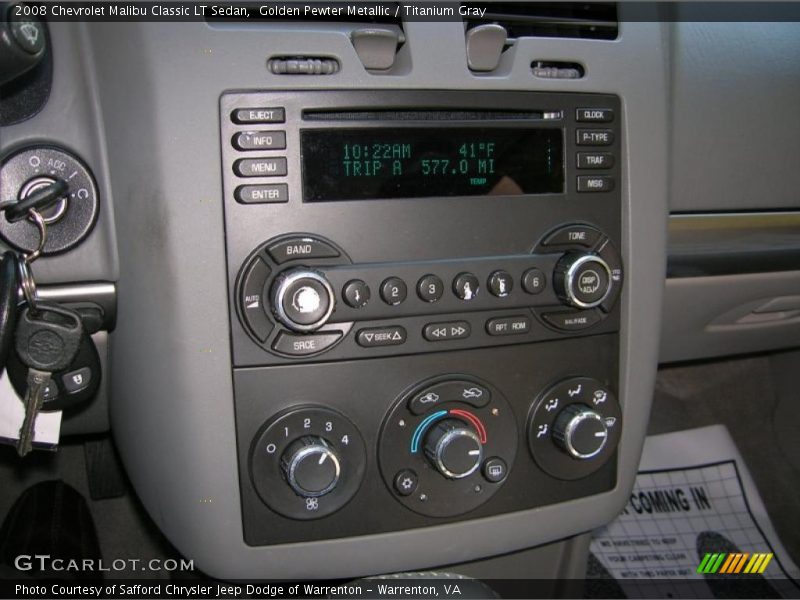 Controls of 2008 Malibu Classic LT Sedan
