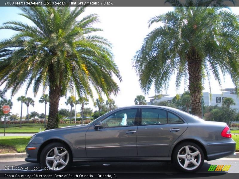 Flint Grey Metallic / Black 2008 Mercedes-Benz E 550 Sedan