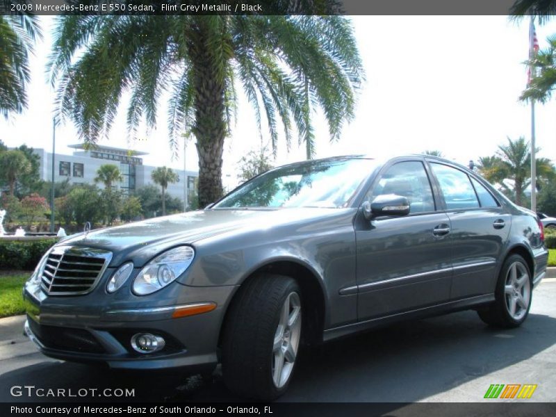 Flint Grey Metallic / Black 2008 Mercedes-Benz E 550 Sedan