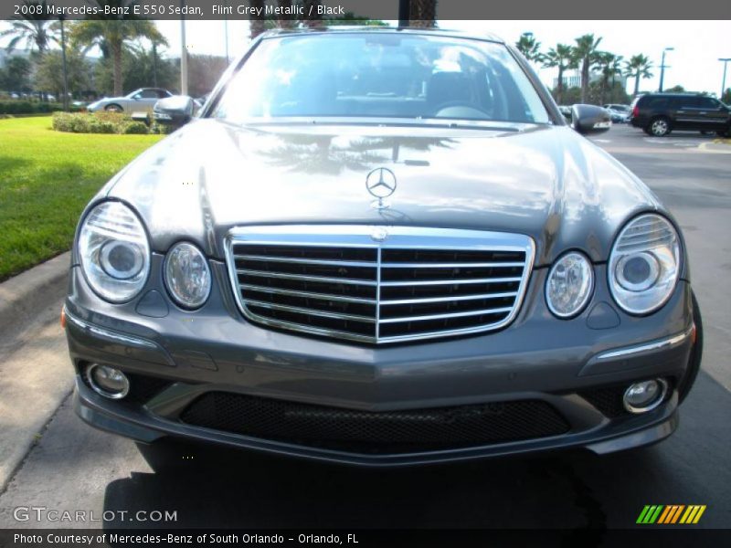 Flint Grey Metallic / Black 2008 Mercedes-Benz E 550 Sedan