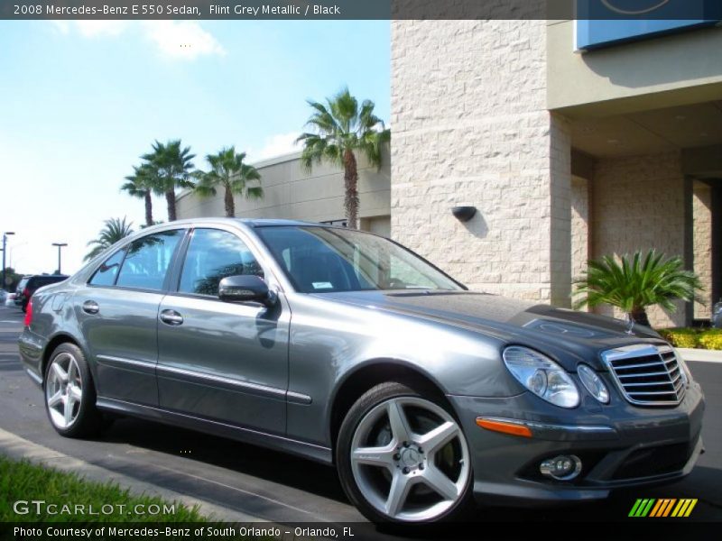 Flint Grey Metallic / Black 2008 Mercedes-Benz E 550 Sedan