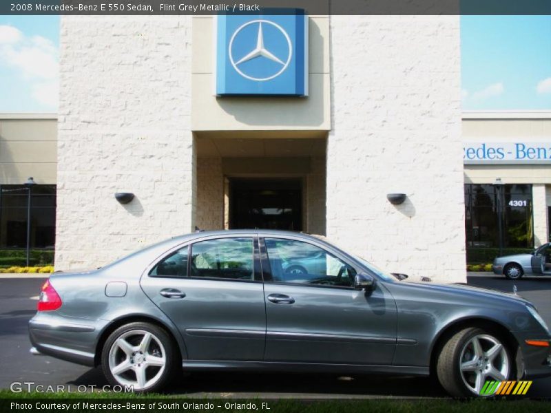 Flint Grey Metallic / Black 2008 Mercedes-Benz E 550 Sedan