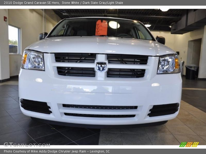 Stone White / Dark Slate Gray/Light Shale 2010 Dodge Grand Caravan SE Hero