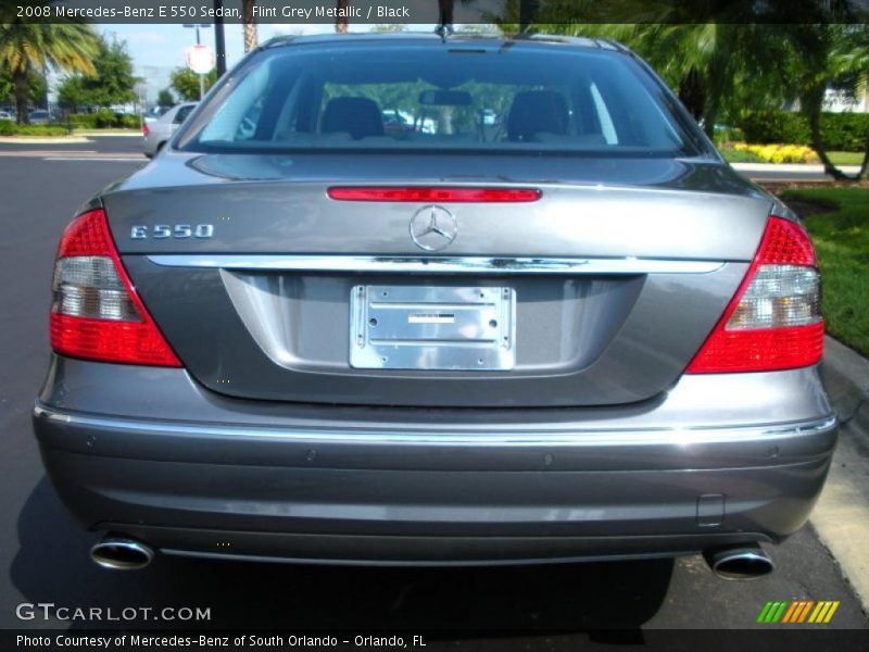 Flint Grey Metallic / Black 2008 Mercedes-Benz E 550 Sedan