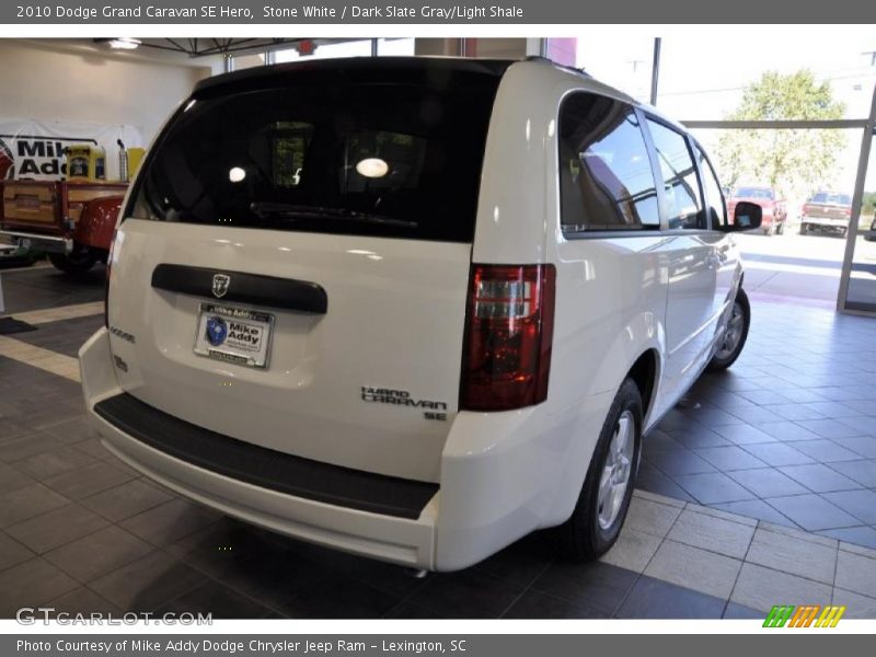 Stone White / Dark Slate Gray/Light Shale 2010 Dodge Grand Caravan SE Hero