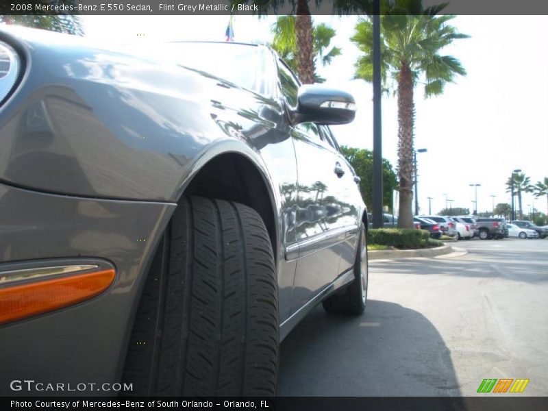 Flint Grey Metallic / Black 2008 Mercedes-Benz E 550 Sedan