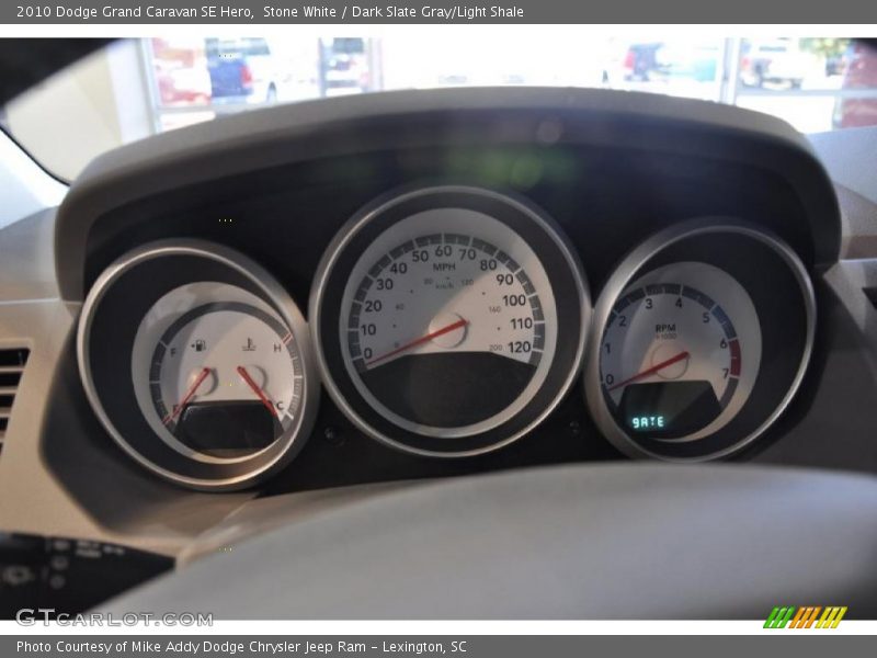 Stone White / Dark Slate Gray/Light Shale 2010 Dodge Grand Caravan SE Hero