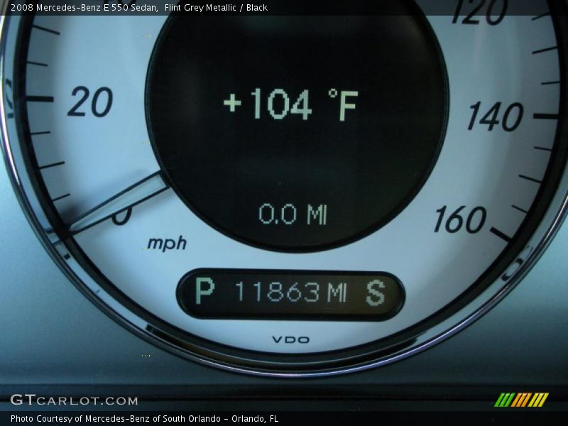 Flint Grey Metallic / Black 2008 Mercedes-Benz E 550 Sedan