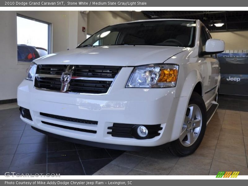 Stone White / Medium Slate Gray/Light Shale 2010 Dodge Grand Caravan SXT