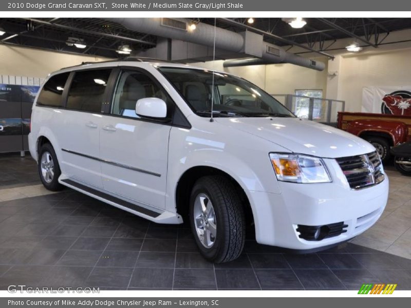 Stone White / Medium Slate Gray/Light Shale 2010 Dodge Grand Caravan SXT