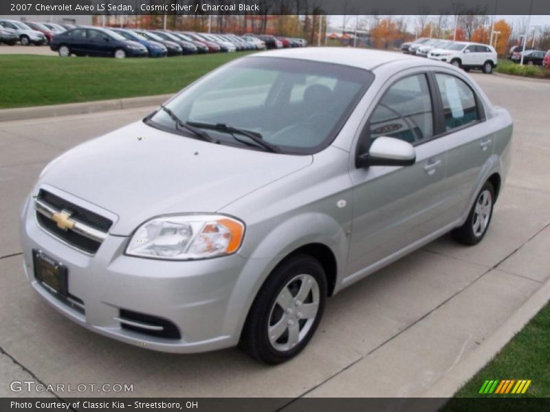 Cosmic Silver / Charcoal Black 2007 Chevrolet Aveo LS Sedan