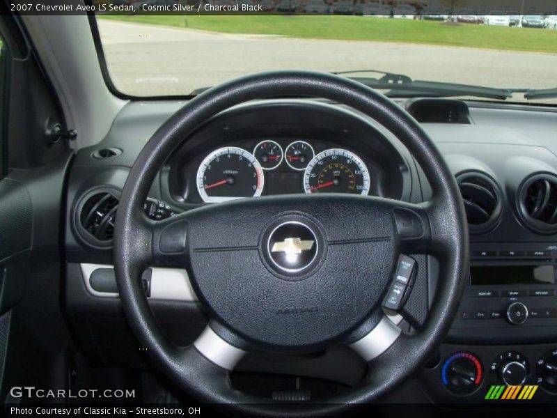 Cosmic Silver / Charcoal Black 2007 Chevrolet Aveo LS Sedan