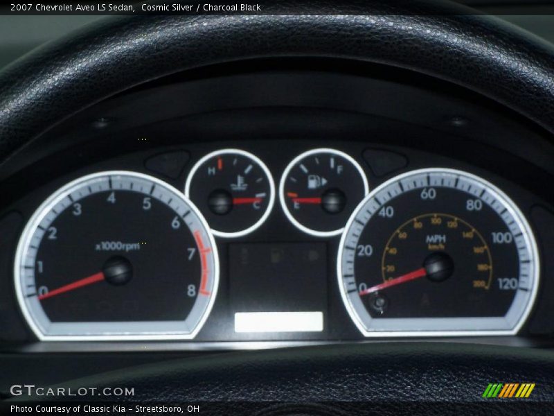 Cosmic Silver / Charcoal Black 2007 Chevrolet Aveo LS Sedan