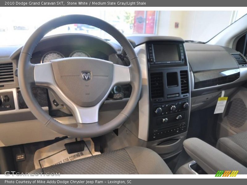 Stone White / Medium Slate Gray/Light Shale 2010 Dodge Grand Caravan SXT