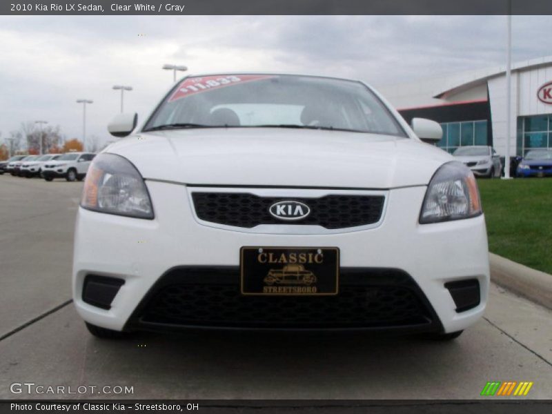 Clear White / Gray 2010 Kia Rio LX Sedan
