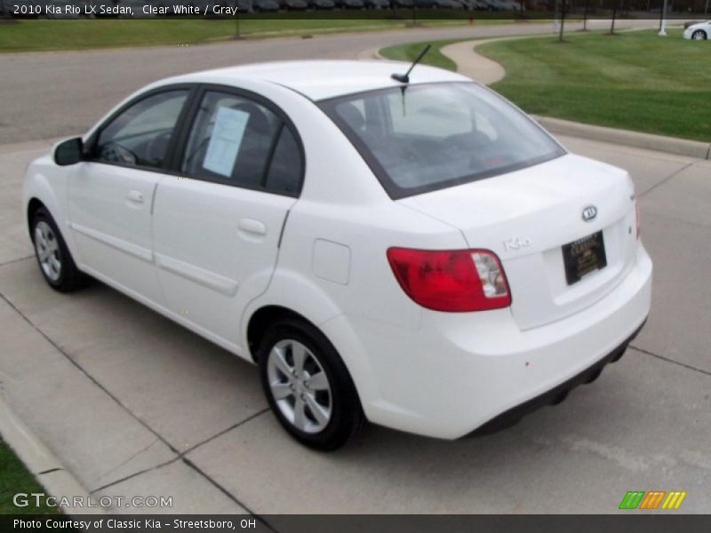Clear White / Gray 2010 Kia Rio LX Sedan