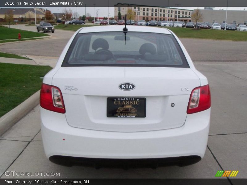 Clear White / Gray 2010 Kia Rio LX Sedan